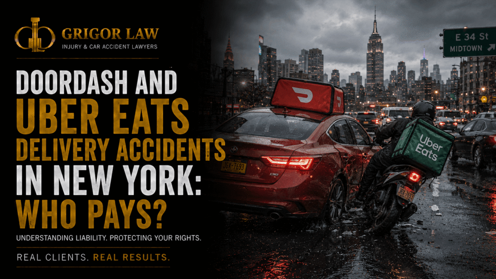 DoorDash and Uber Eats Delivery Accidents in New York Who Pays
