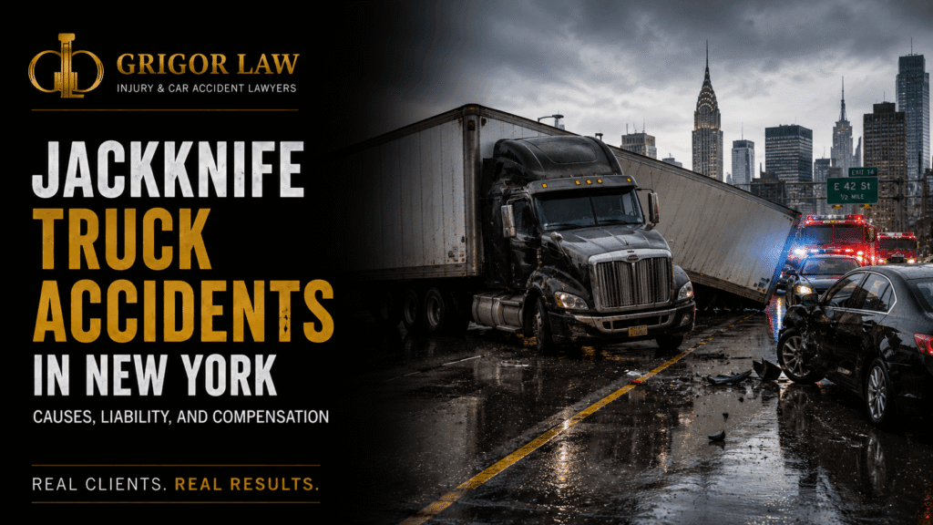 Jackknife truck accidents in New York causes, liability, and compensation