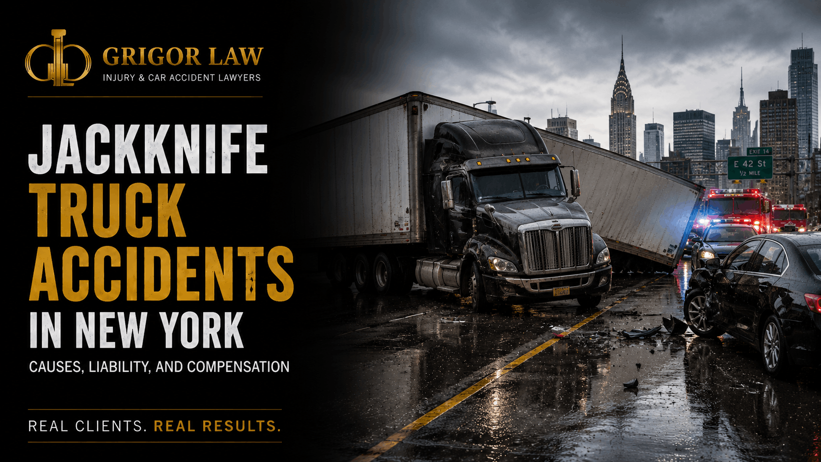 Jackknife truck accidents in New York causes, liability, and compensation