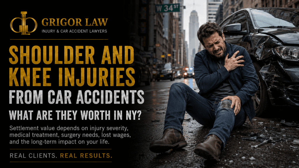 Shoulder And Knee Injuries From Car Accidents What Are They Worth in NY