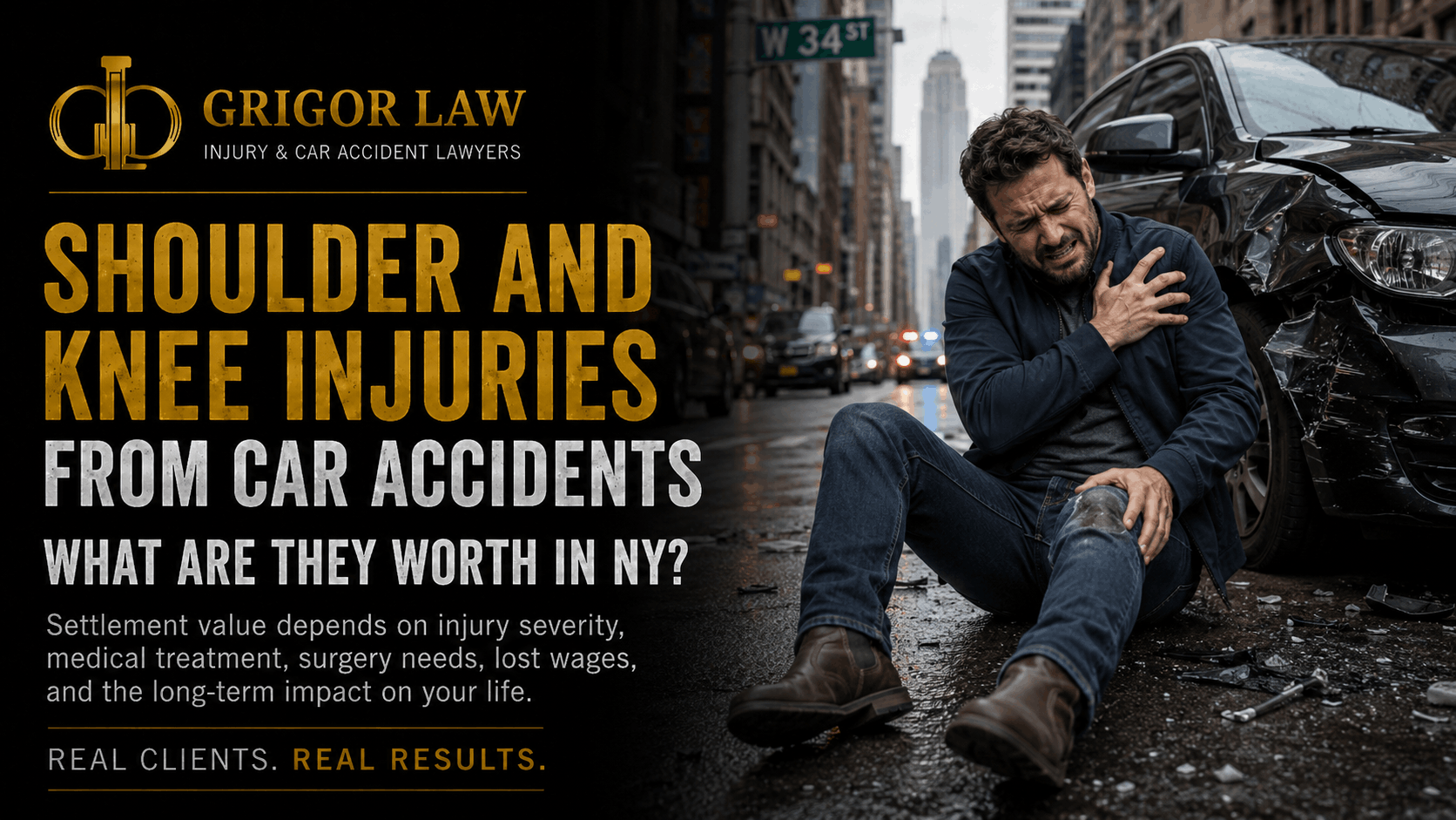 Shoulder And Knee Injuries From Car Accidents What Are They Worth in NY