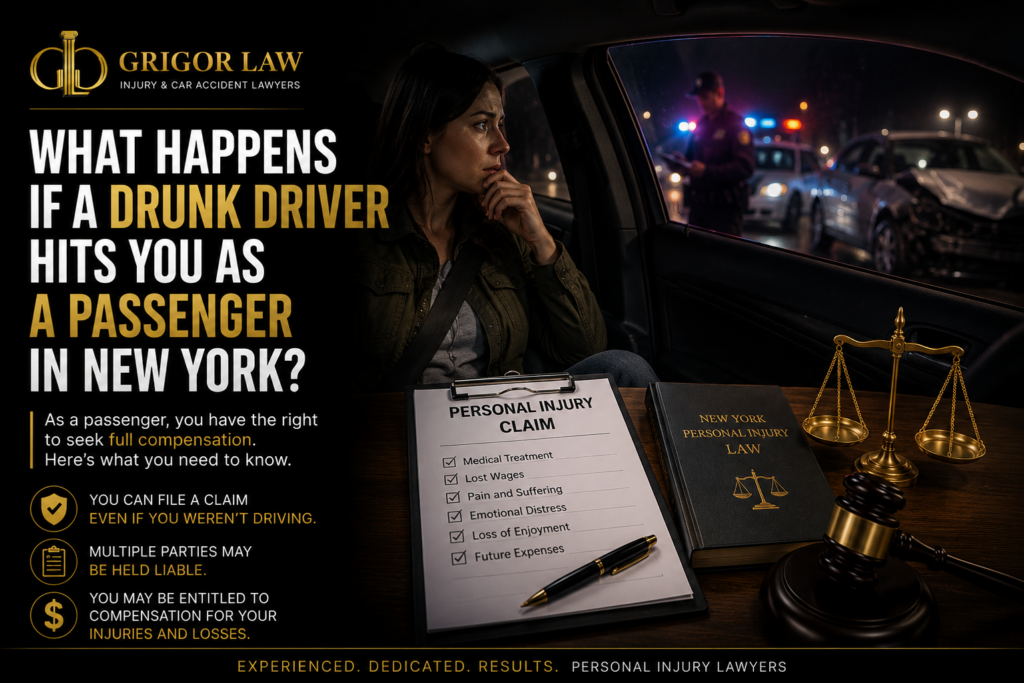 What Happens If a Drunk Driver Hits You as a Passenger in New York