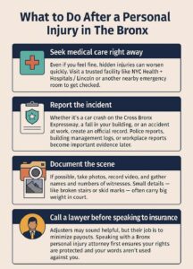 Personal injury infographic for Bronx, NY