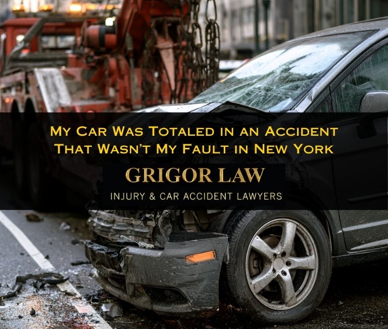 my car was totaled in an accident that wasnt my fault in new york city