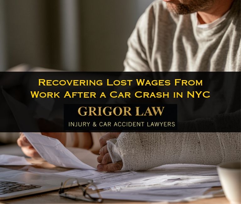 recovering lost wages from work after a car accident in new york city