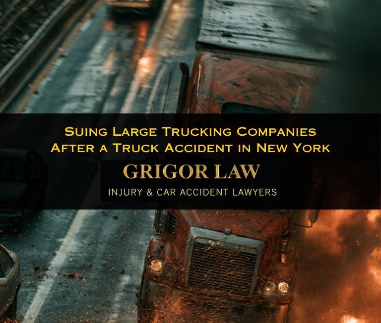 suing large trucking companies after an accident in new york city
